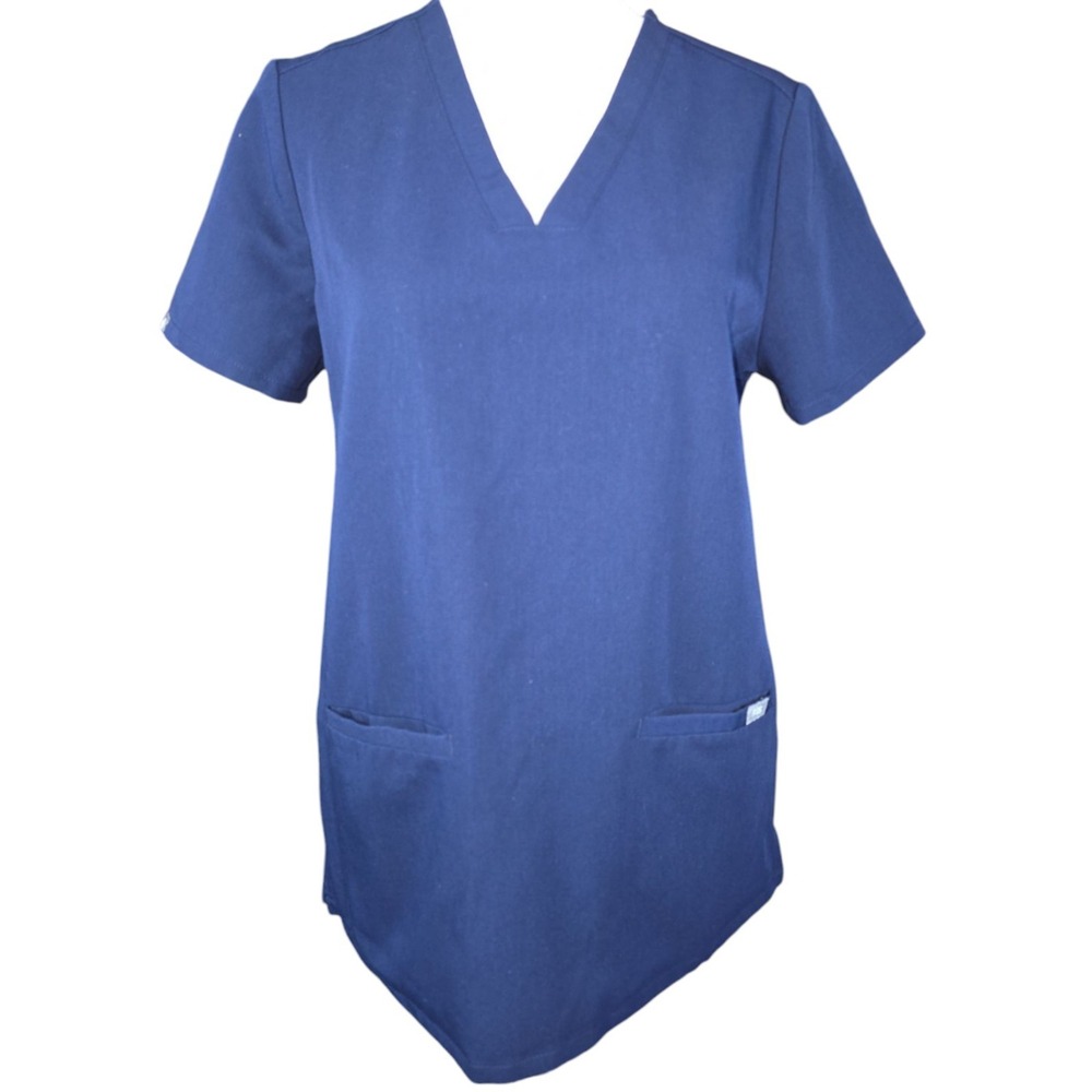 FIGS Casma Womens XS Technical Collection Scrub Top Navy Blue Three Pocket‎
